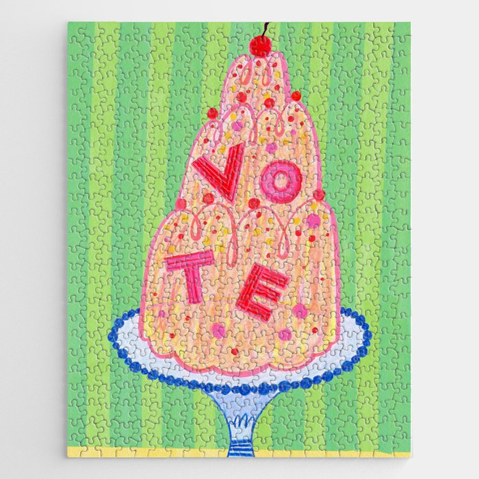 Mold the Future & Vote in Lime Green Jigsaw Puzzle Gallery Image 1