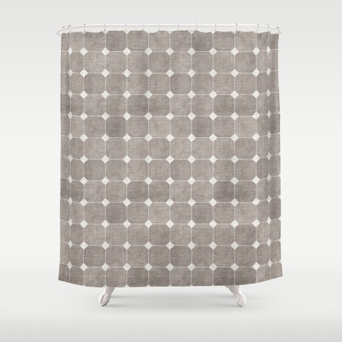ZHI RIAD GREY Shower Curtain Gallery Image 1