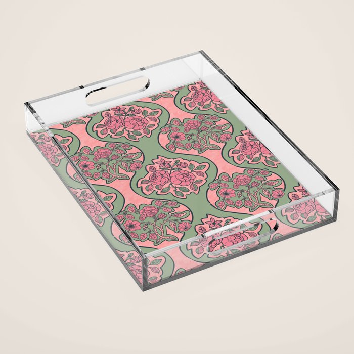 Blossom Elegance Charm Acrylic Tray Gallery Image 1