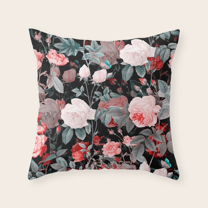 Botanic Floral Throw Pillow Gallery Image 6