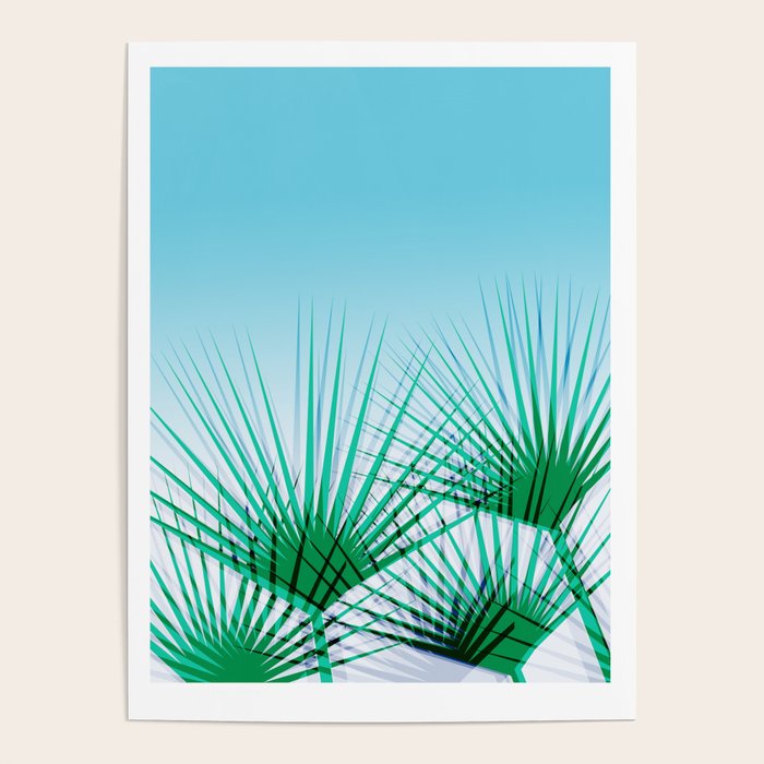 Airhead - memphis throwback retro vintage ombre blue palm springs socal california dreamer pop art Poster Gallery Image 4