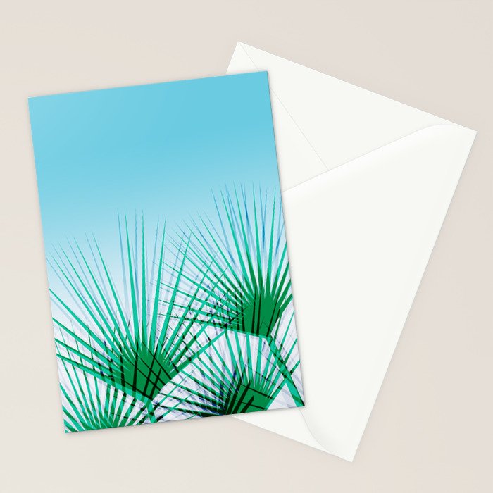 Airhead - memphis throwback retro vintage ombre blue palm springs socal california dreamer pop art Stationery Card Gallery Image 2