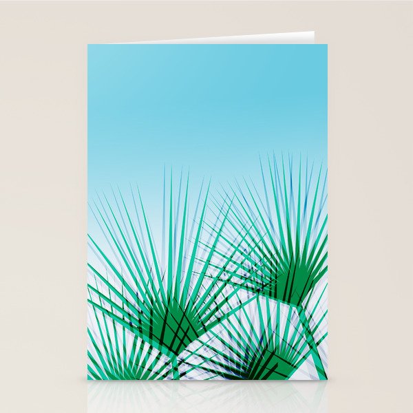Airhead - memphis throwback retro vintage ombre blue palm springs socal california dreamer pop art Stationery Card Gallery Image 2