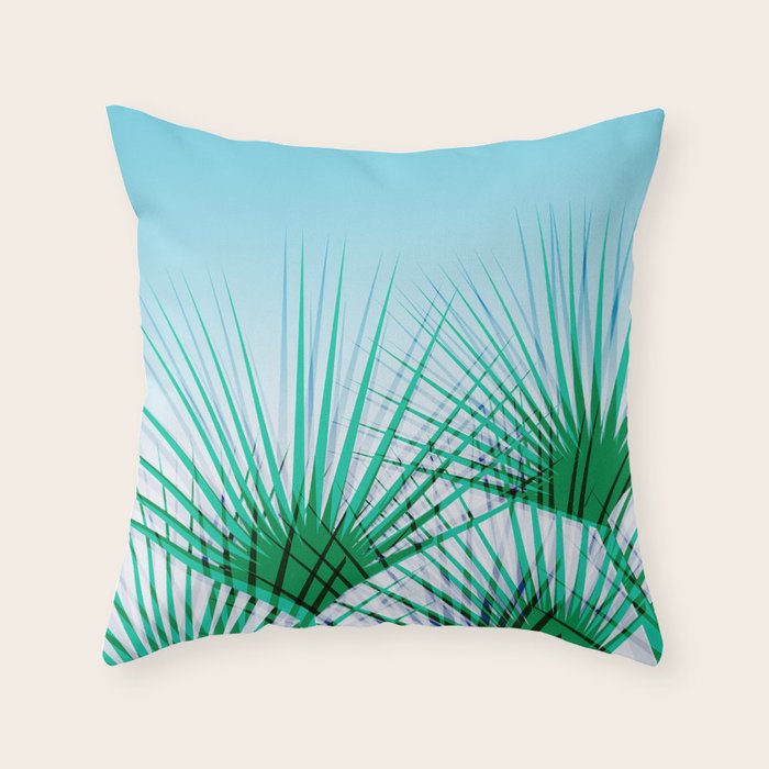 Airhead - memphis throwback retro vintage ombre blue palm springs socal california dreamer pop art Throw Pillow Gallery Image 6