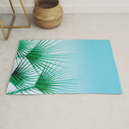 Airhead - memphis throwback retro vintage ombre blue palm springs socal california dreamer pop art Rug Gallery Image 1