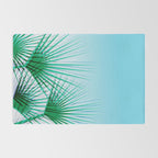 Airhead - memphis throwback retro vintage ombre blue palm springs socal california dreamer pop art Rug Gallery Image 2