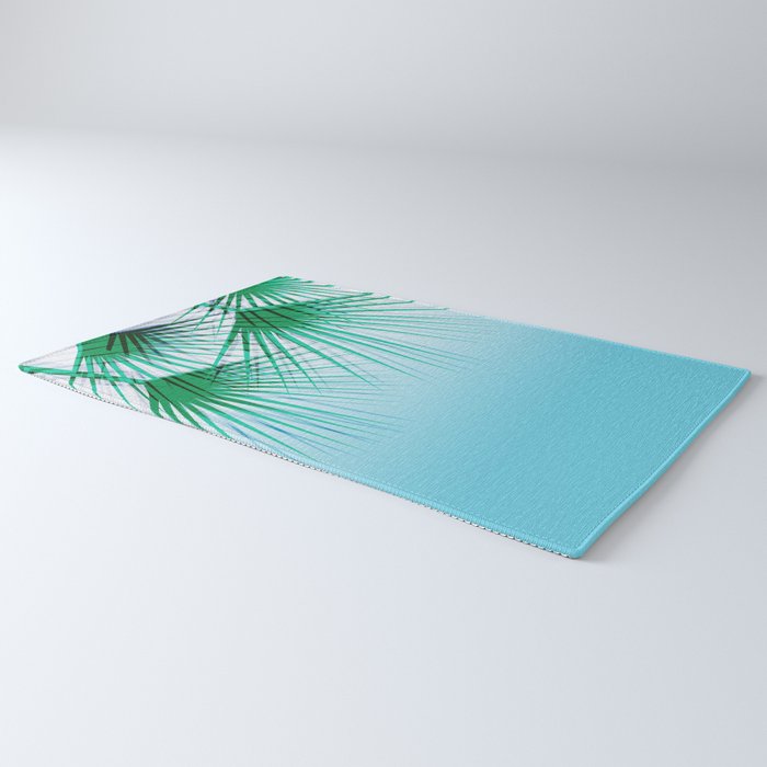 Airhead - memphis throwback retro vintage ombre blue palm springs socal california dreamer pop art Rug Gallery Image 3