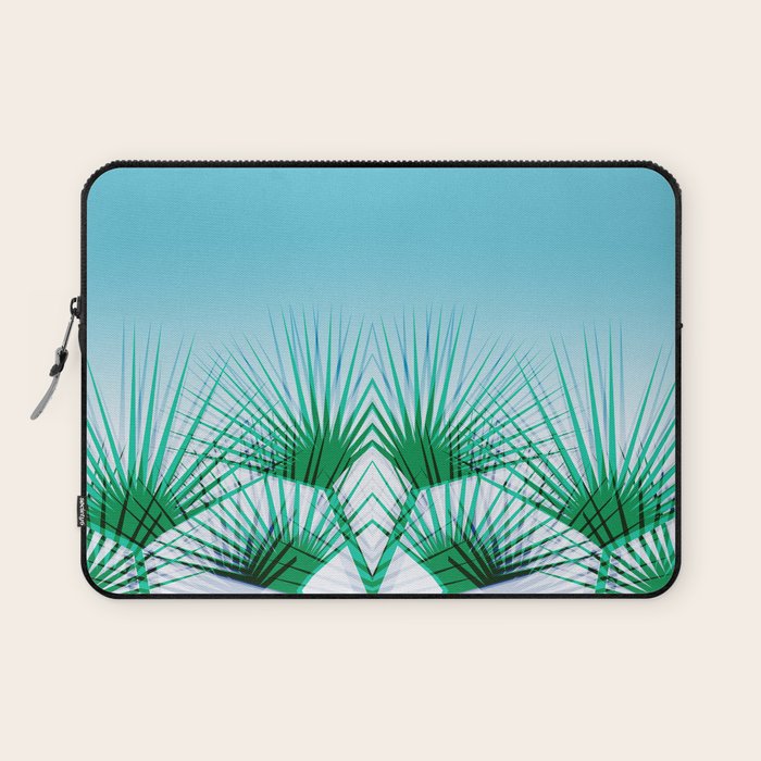 Airhead - memphis throwback retro vintage ombre blue palm springs socal california dreamer pop art Laptop Sleeve Gallery Image 1