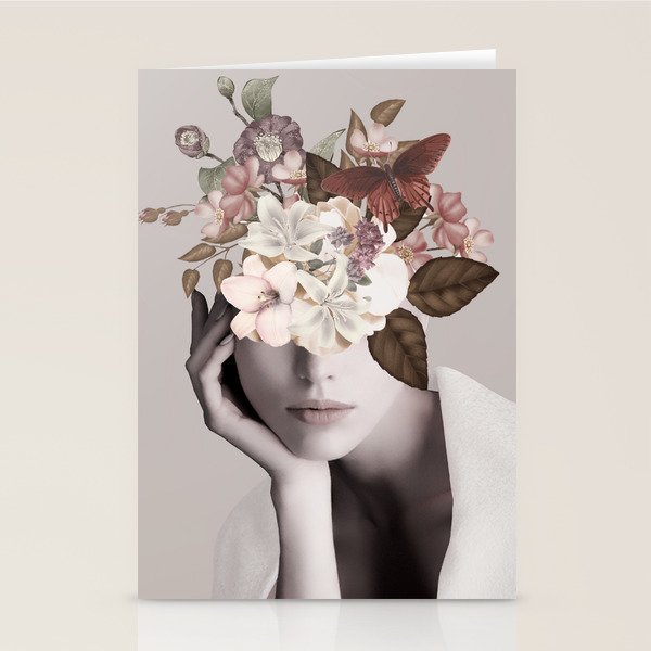 WOMAN WITH FLOWERS 19 Stationery Card Gallery Image 2
