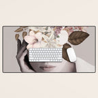 WOMAN WITH FLOWERS 19 Desk Mat Gallery Image 1