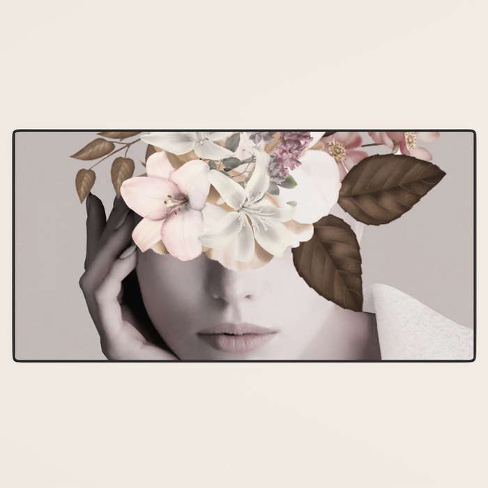 WOMAN WITH FLOWERS 19 Desk Mat Gallery Image 3
