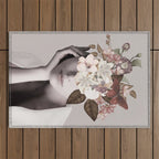WOMAN WITH FLOWERS 19 Outdoor Rug Gallery Image 1