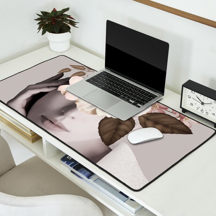 WOMAN WITH FLOWERS 19 Desk Mat Gallery Image 2
