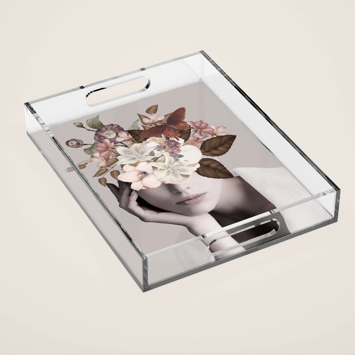 WOMAN WITH FLOWERS 19 Acrylic Tray Gallery Image 1