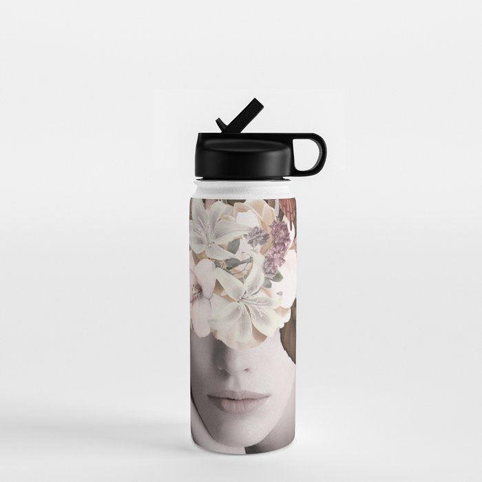 WOMAN WITH FLOWERS 19 Water Bottle Gallery Image 1