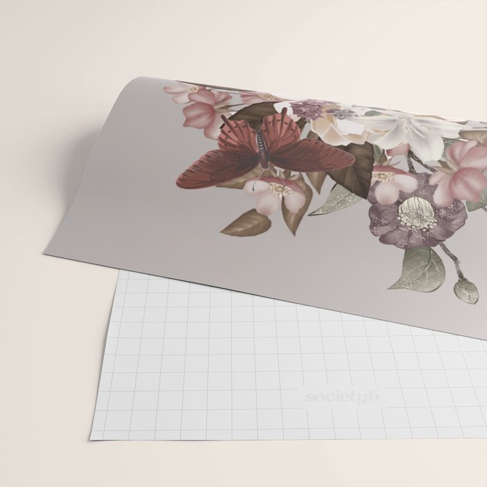WOMAN WITH FLOWERS 19 Wrapping Paper Gallery Image 2