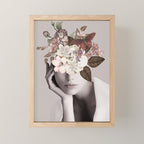 WOMAN WITH FLOWERS 19 Mini Art Print Gallery Image 1
