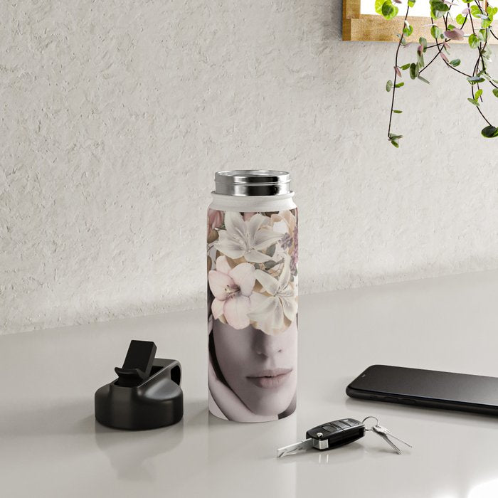 WOMAN WITH FLOWERS 19 Water Bottle Gallery Image 4