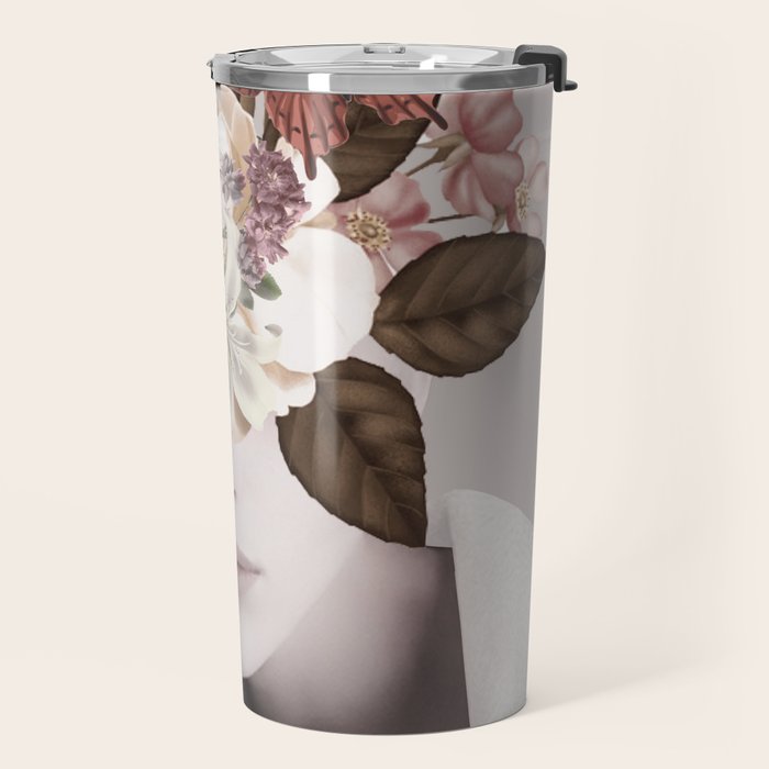 WOMAN WITH FLOWERS 19 Travel Mug Gallery Image 2