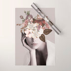 WOMAN WITH FLOWERS 19 Wrapping Paper Gallery Image 1