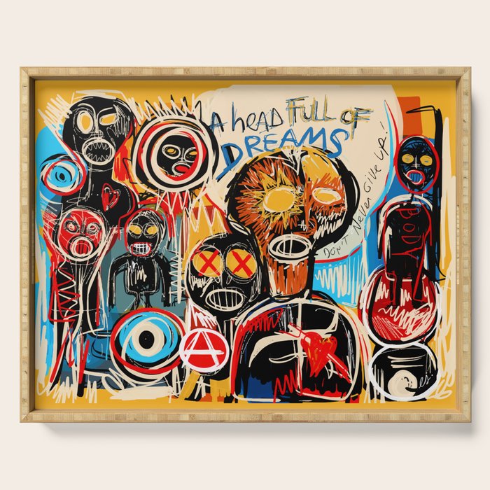 Head full of dreams Serving Tray Gallery Image 1