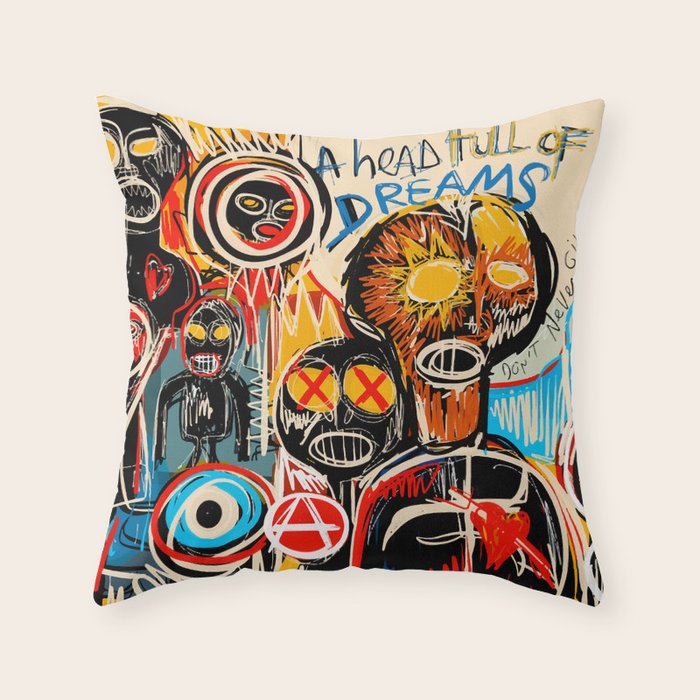 Head full of dreams Throw Pillow Gallery Image 6