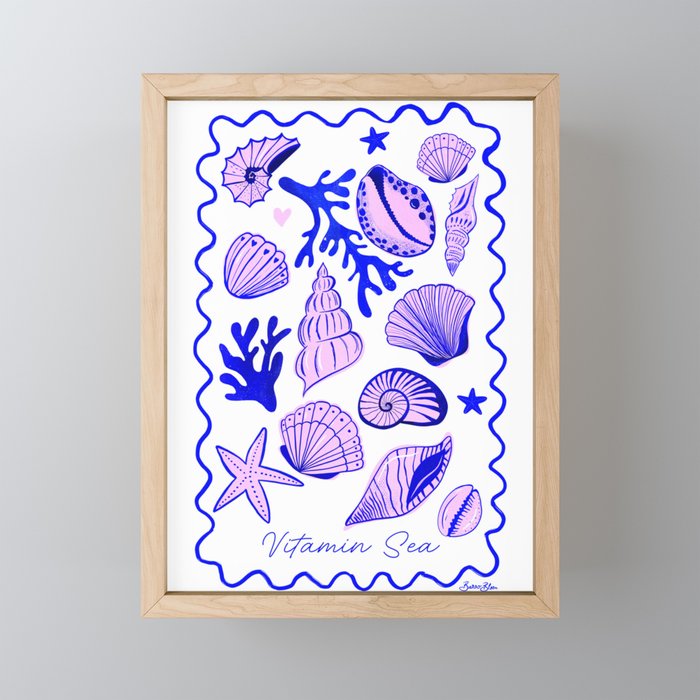 Vitamin Sea - Shells on the Beach Mini Art Print Gallery Image 1