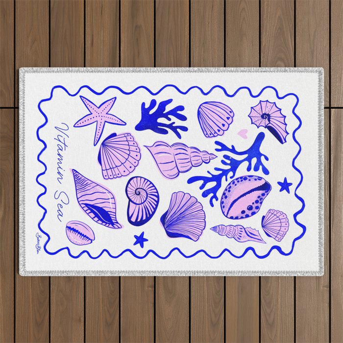 Vitamin Sea - Shells on the Beach Outdoor Rug Gallery Image 1