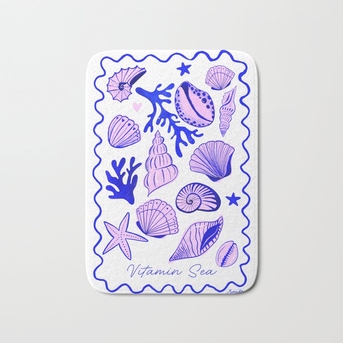 Vitamin Sea - Shells on the Beach Bath Mat Gallery Image 1