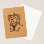Cowgirl in Dusty Brown Stationery Card Gallery Image 2