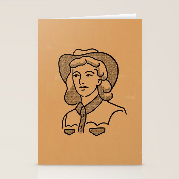 Cowgirl in Dusty Brown Stationery Card Gallery Image 2