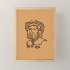 Cowgirl in Dusty Brown Mini Art Print Gallery Image 1