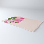 Fresh Tulips - Abstract Floral Pink Preppy Flowers Rug Gallery Image 3