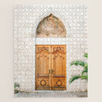 The wooden door of Sibenik Croatia | Fine art travel front door photography print | Pastel tones Jigsaw Puzzle Gallery Image 1