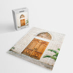 The wooden door of Sibenik Croatia | Fine art travel front door photography print | Pastel tones Jigsaw Puzzle Gallery Image 2