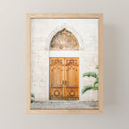The wooden door of Sibenik Croatia | Fine art travel front door photography print | Pastel tones Mini Art Print Gallery Image 1