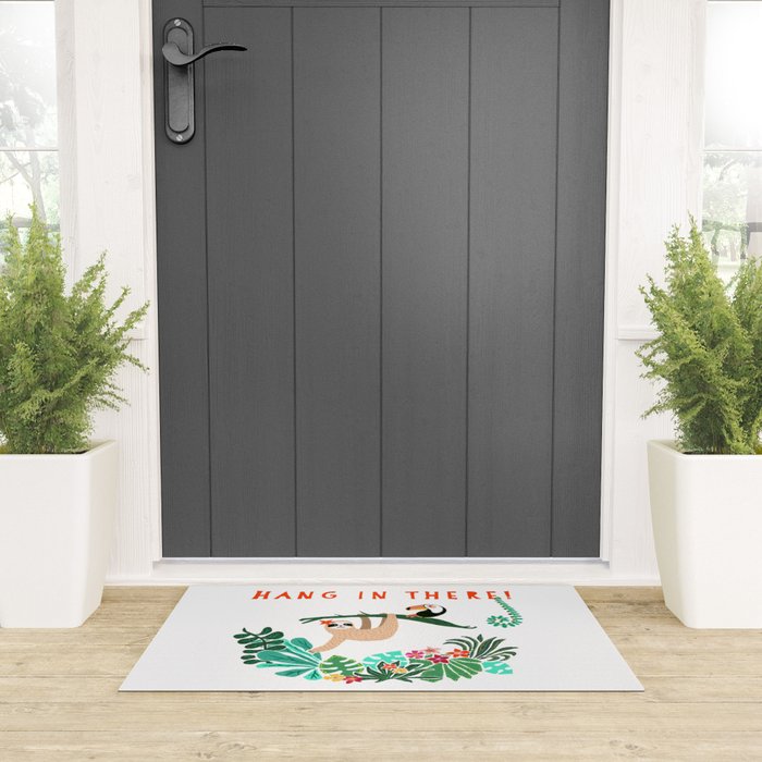 Hang in there! - Sloth Welcome Mat Gallery Image 3