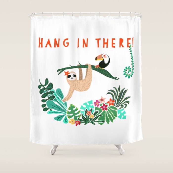 Hang in there! - Sloth Shower Curtain Gallery Image 1