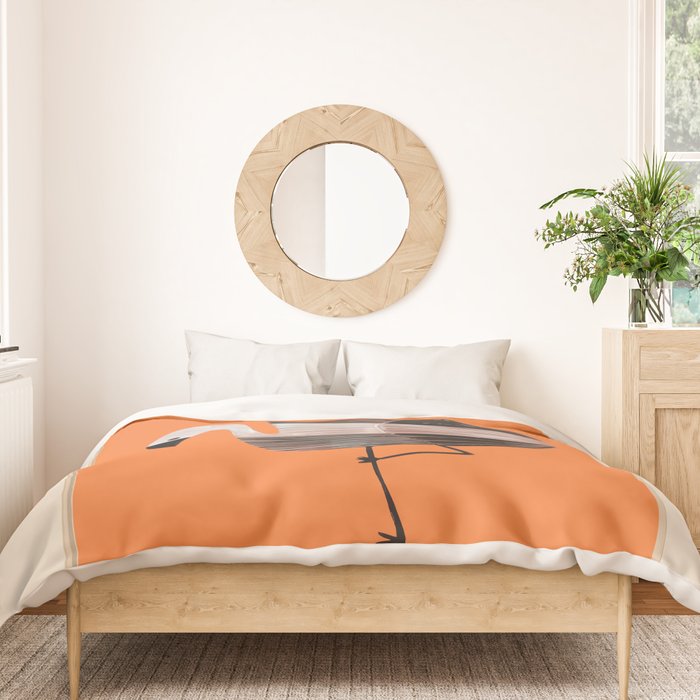 Tangerine Flamingos Duvet Cover Gallery Image 3