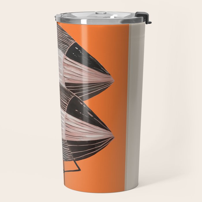 Tangerine Flamingos Travel Mug Gallery Image 2