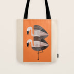 Tangerine Flamingos Tote Bag Gallery Image 1