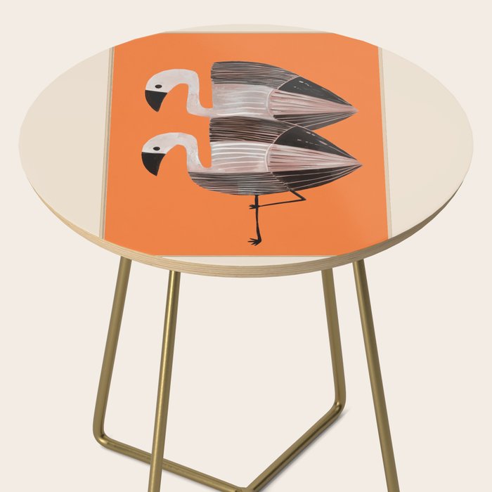 Tangerine Flamingos Side Table Gallery Image 2
