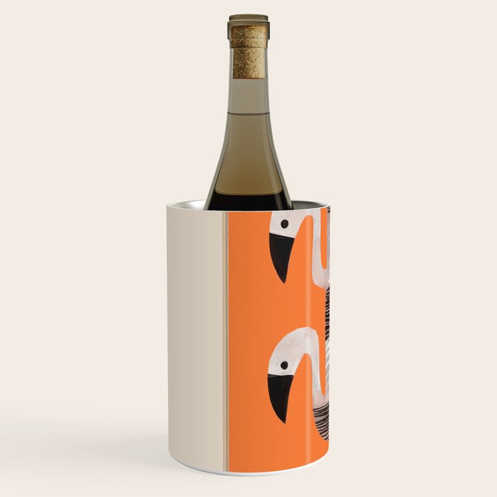 Tangerine Flamingos Wine Chiller Gallery Image 2