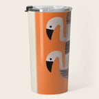 Tangerine Flamingos Travel Mug Gallery Image 3