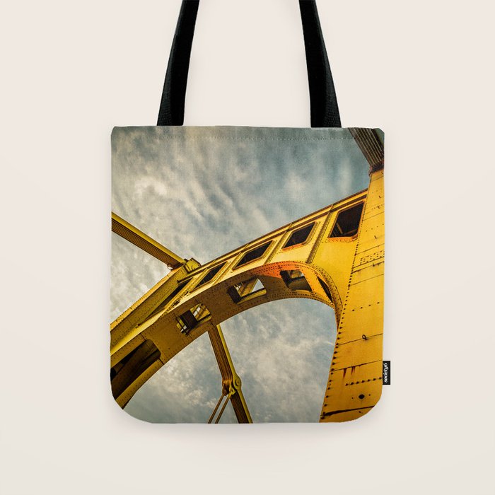 Pittsburgh Steel City Bridge Detail Print Tote Bag Gallery Image 1