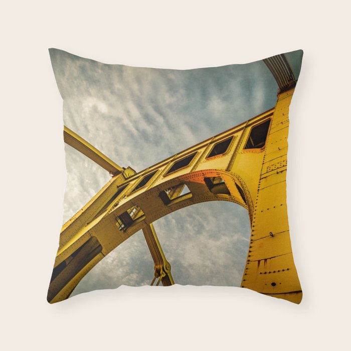 Pittsburgh Steel City Bridge Detail Print Throw Pillow Gallery Image 6