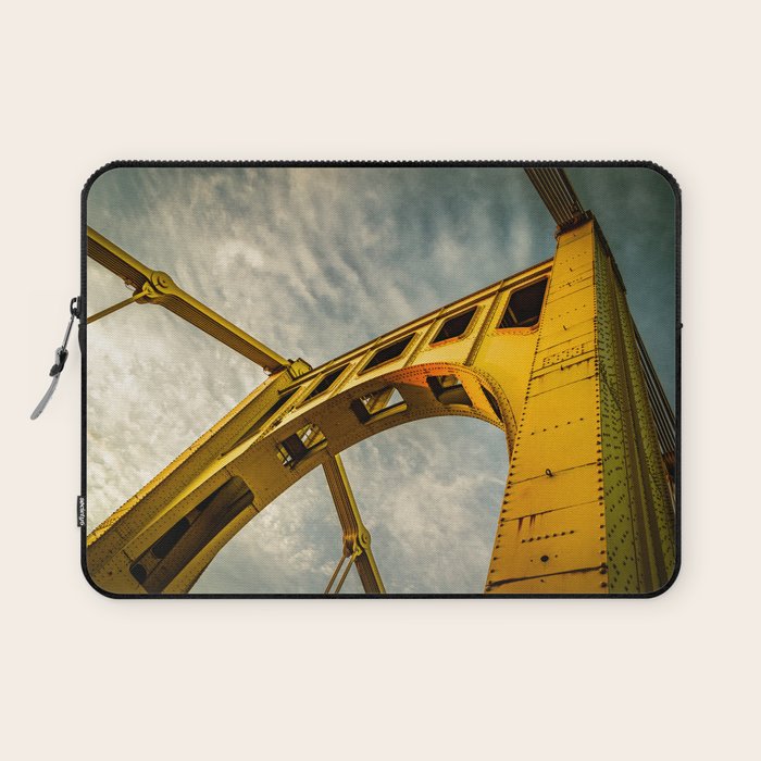 Pittsburgh Steel City Bridge Detail Print Laptop Sleeve Gallery Image 1