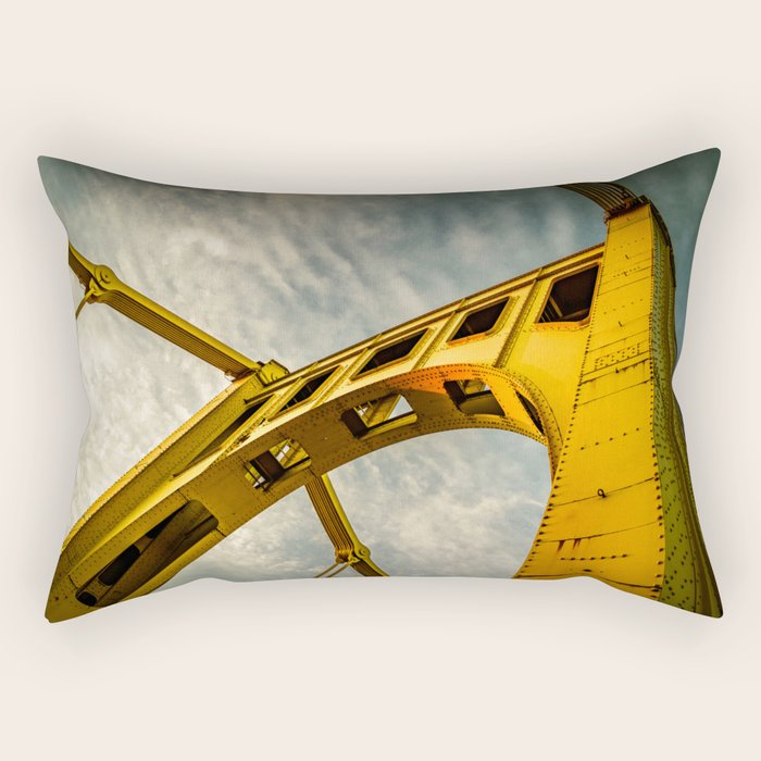 Pittsburgh Steel City Bridge Detail Print Rectangular Pillow Gallery Image 1