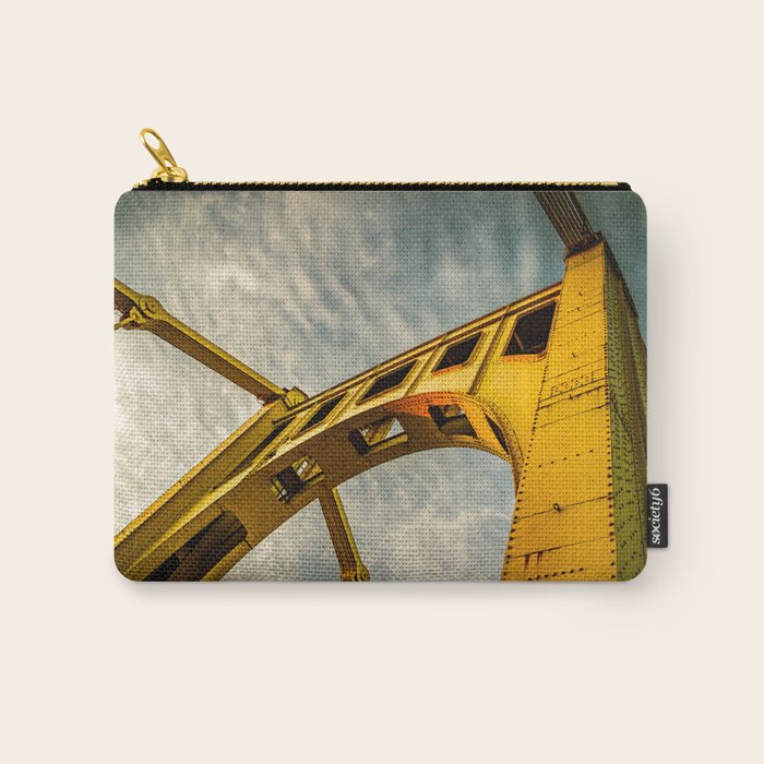 Pittsburgh Steel City Bridge Detail Print Carry All Pouch Gallery Image 1