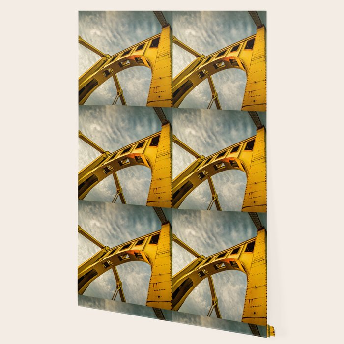 Pittsburgh Steel City Bridge Detail Print Wallpaper Gallery Image 2